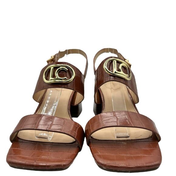 Liz Claiborne Women's Brown Croc Embossed Portola Slingback Sandals Size 8.5M‎ - Picture 6 of 11